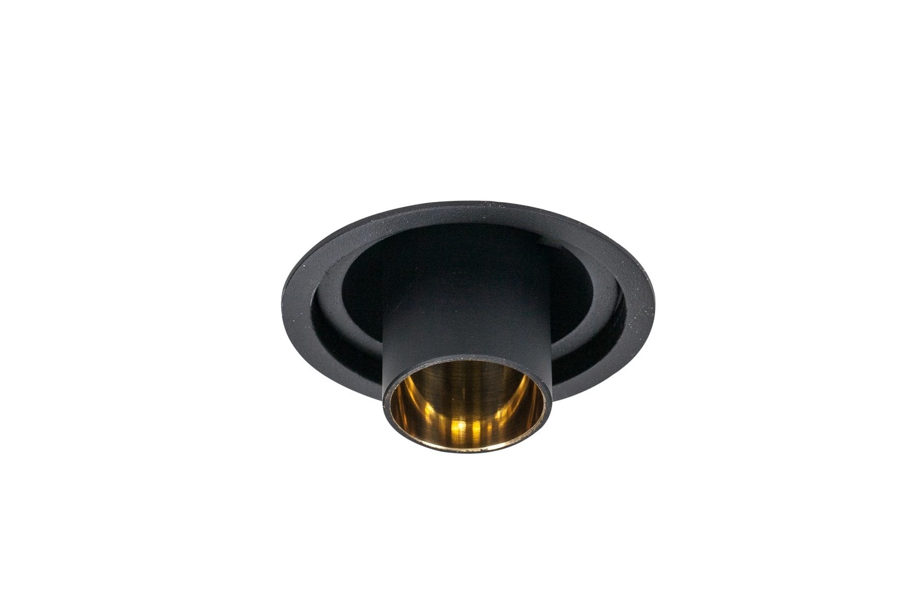 Spot encastré Aureole Long Tube GU10, noir
