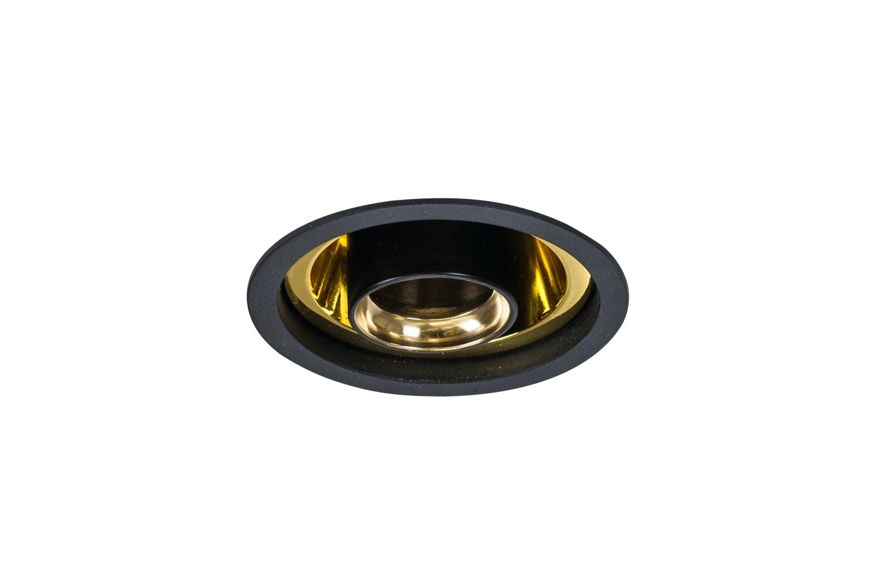 Inbouwspot Aureole Short Tube Gold Reflector GU10, wit