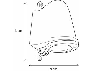 Wandlamp buiten Balume Wall, chroom