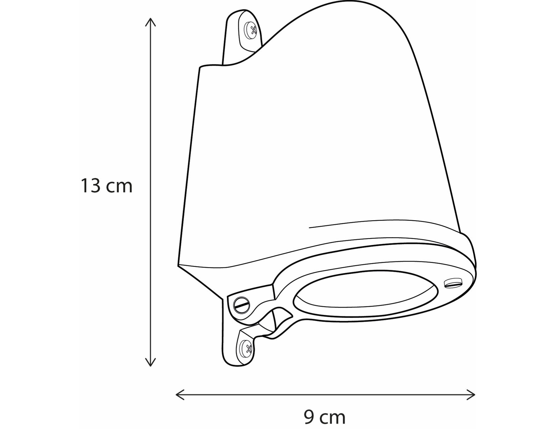 Wandlamp buiten Balume Wall, chroom