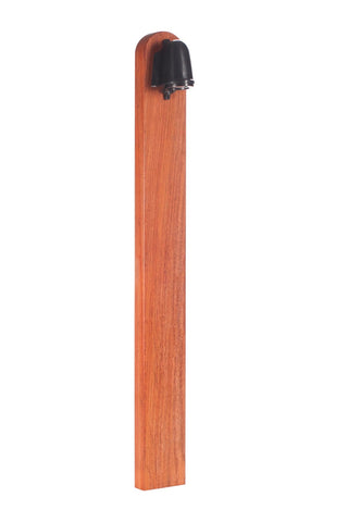 Tuinpaal Balume on Wooden Pole, geborsteld nikkel