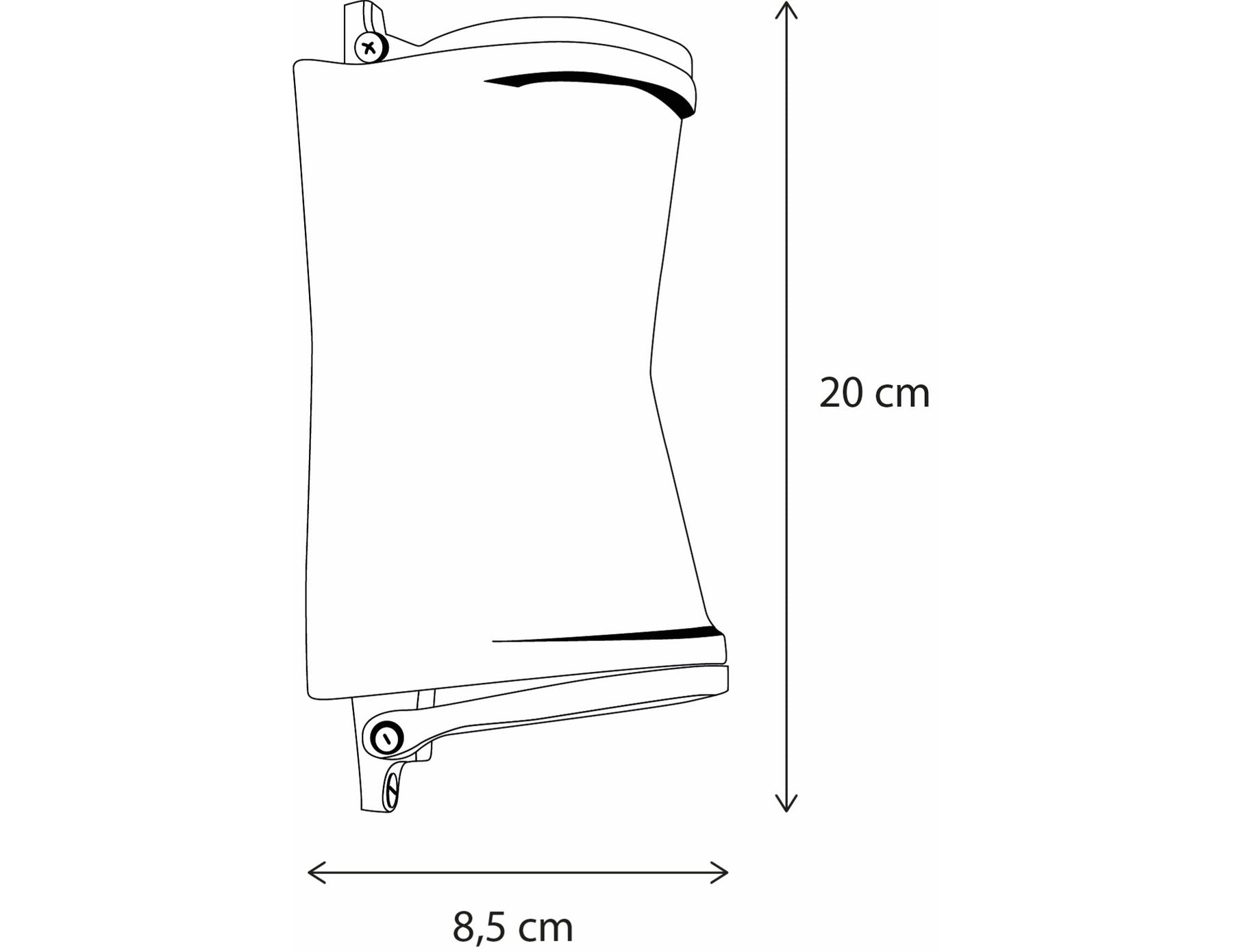 Wandlamp Balume UP & Down, chroom