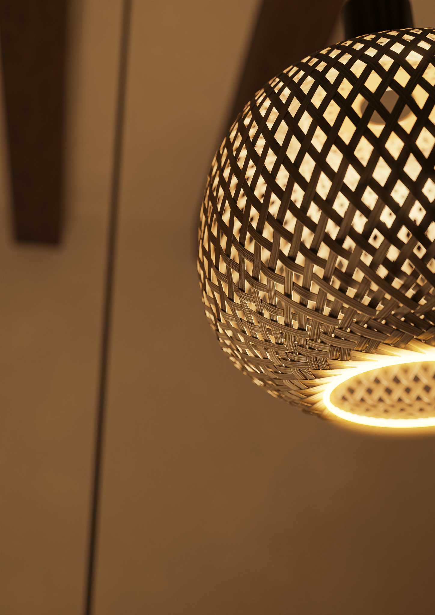 LED Floating Bamboo globe 180 brons 5W