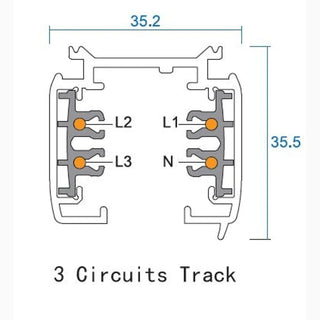 A-Track 3-Phase 1.5m Rail