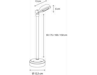 Lampadaire d'extérieur Charmond ON Driver Base, chrome, 100 cm