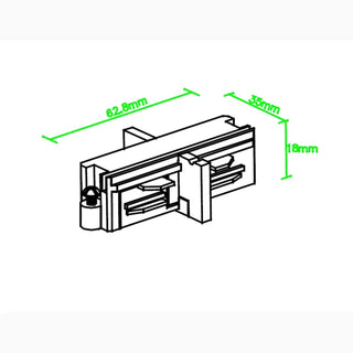 A-Track 1-Phase 180° Connector