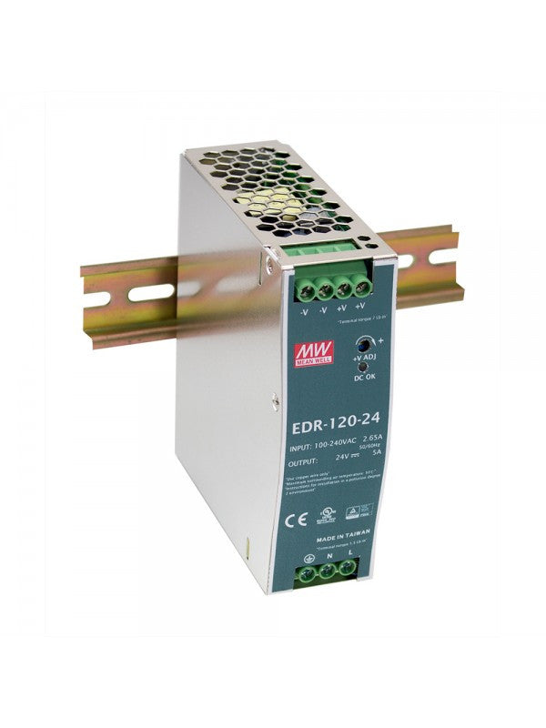 Alimentation LED rail DIN Mean Well EDR-120-12 240 W 12 V