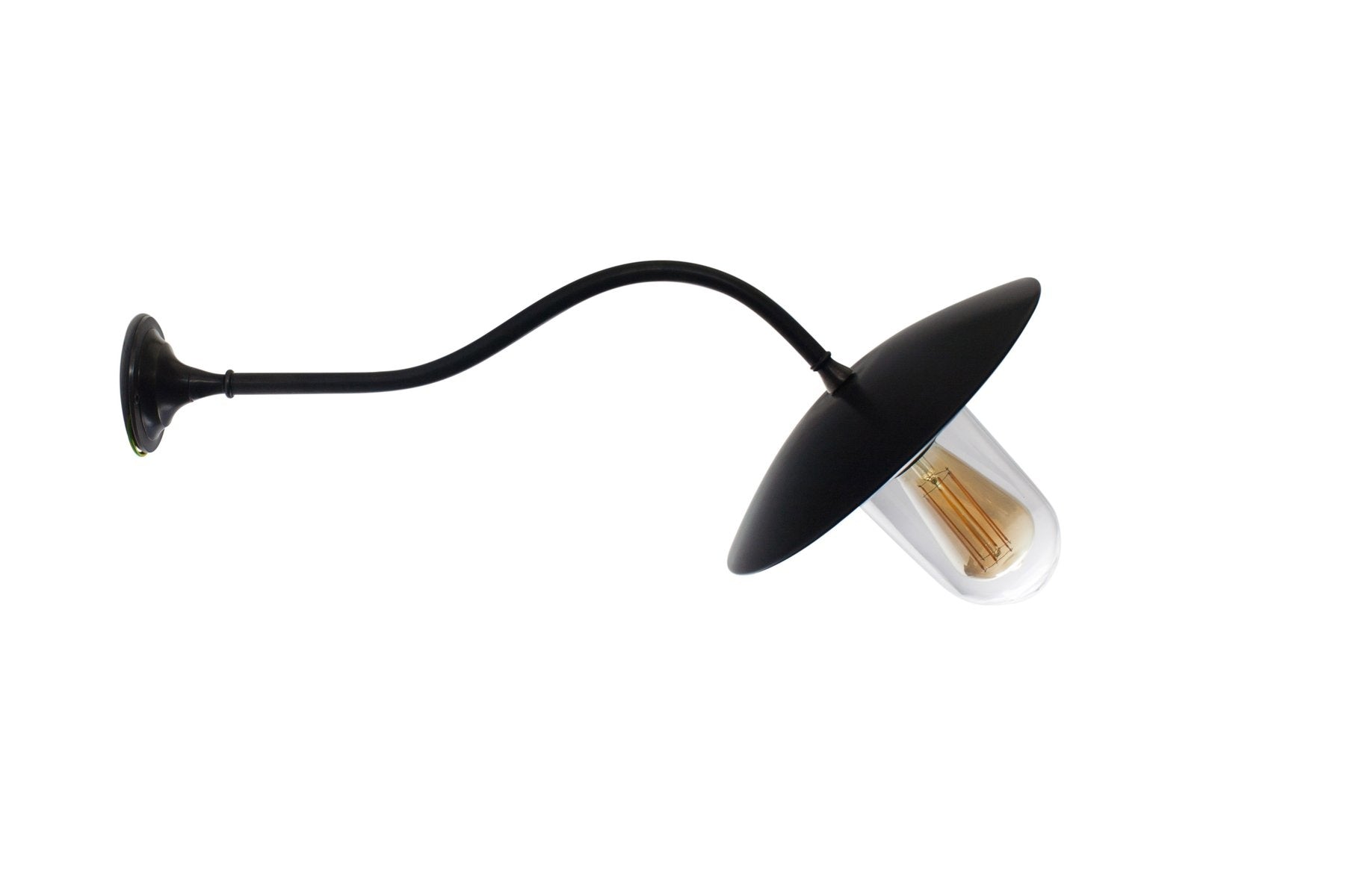 Wandlamp buiten Elébase Wall 45°, geborsteld nikkel