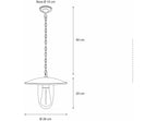 Plafondlamp buiten Elébase ON Chain, chroom