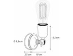 Spot en saillie Filou ON Round Base Wall, nickel brossé