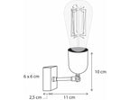 Wandlamp Filou ON Square Base Wall, geborsteld nikkel