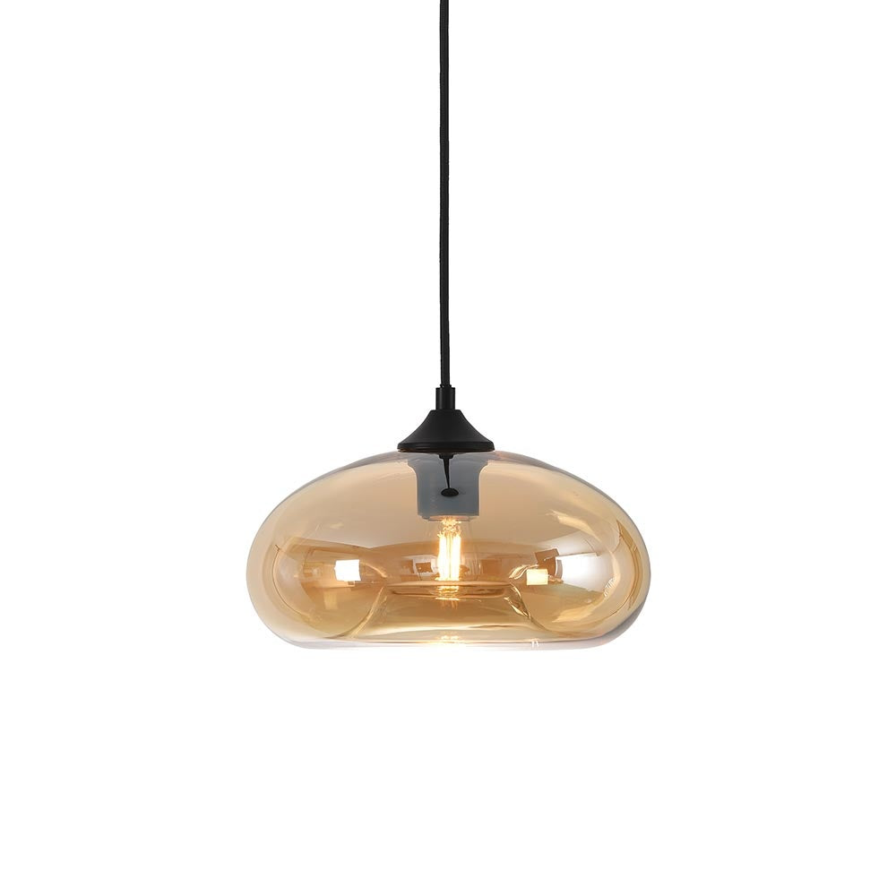 Pendant lamp Paradise ‚Äì amber glass