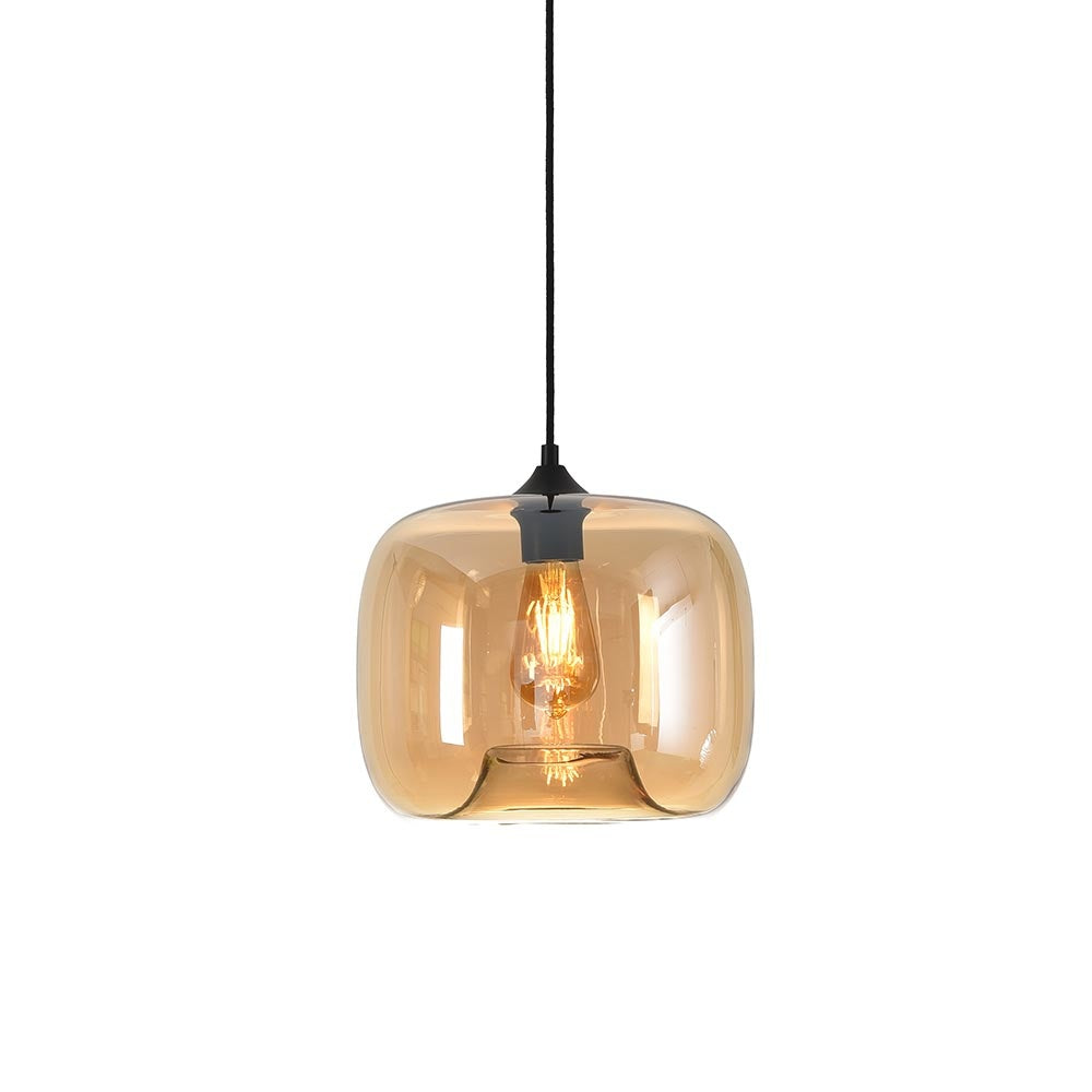 Pendant lamp Preston amber glass 24cm