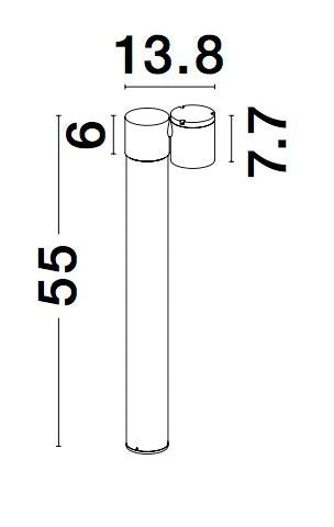 Tuinpaal Focus GU10 55 cm, zwart