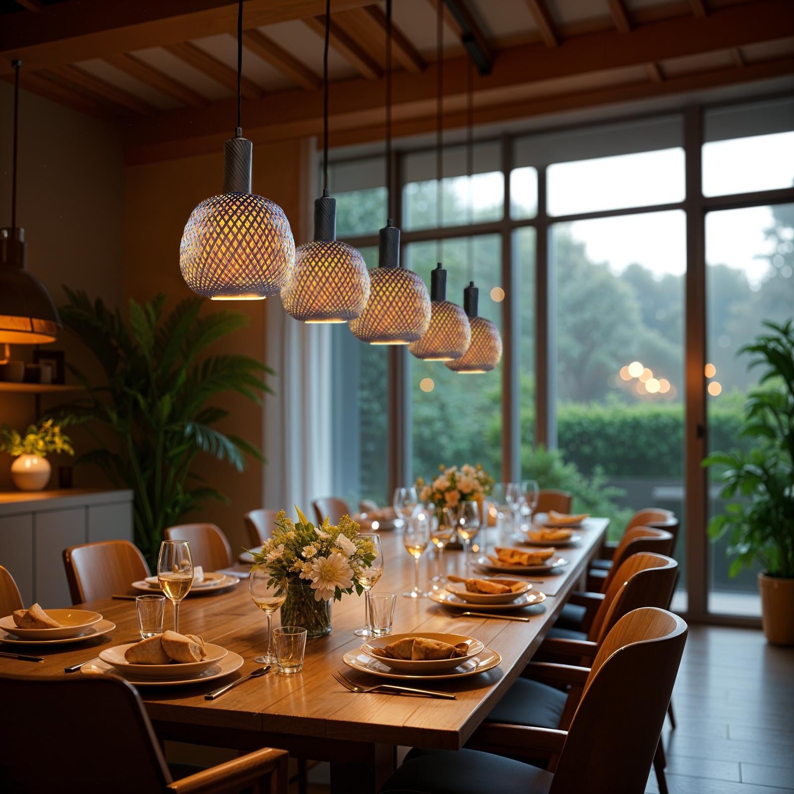 LED Floating Bamboo globe 300 bronze 6W