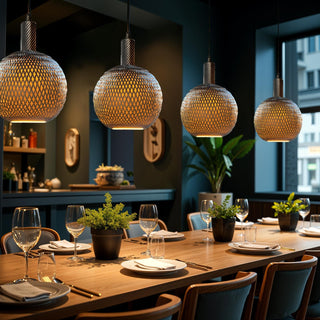 LED Floating Bamboo globe 300 bronze 6W