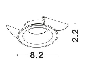 Inbouwspot Raena inbouwmaat 75 mm GU10, wit