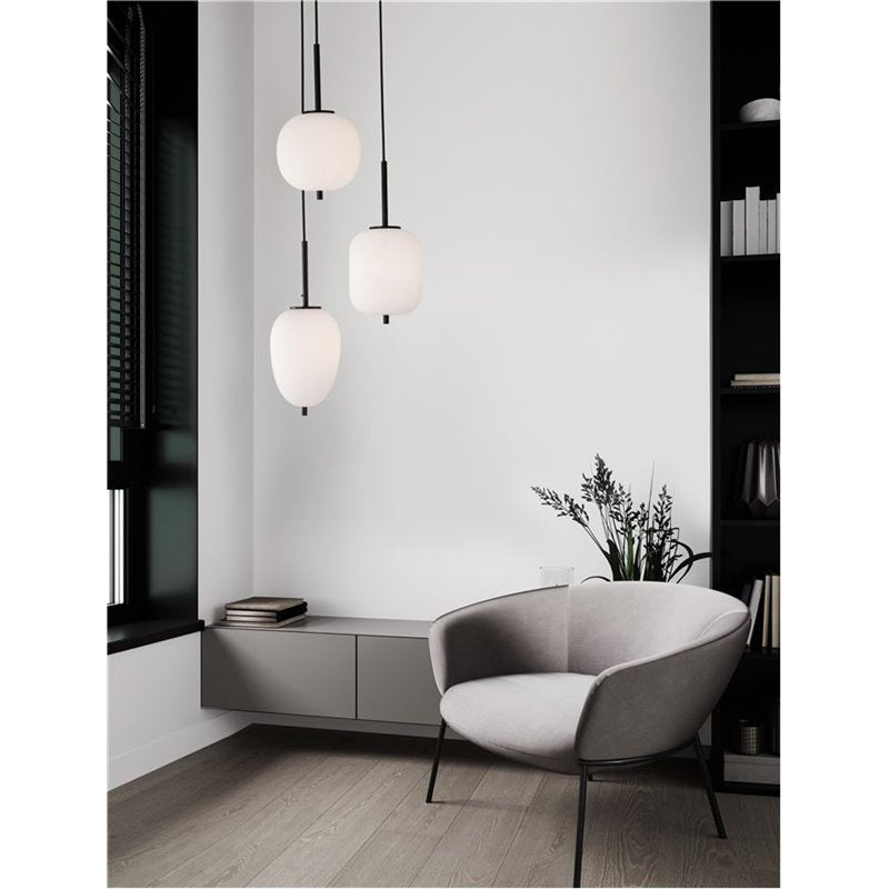 Suspension Lato 3xE14, noir