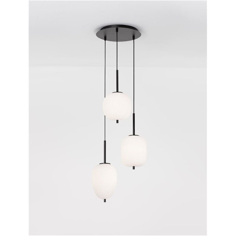 Suspension Lato 3xE14, noir