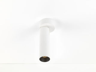 Opbouwspot Micro Tube L, zwart, 3000K