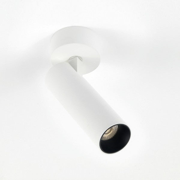 Opbouwspot Micro Tube L, zwart, 3000K