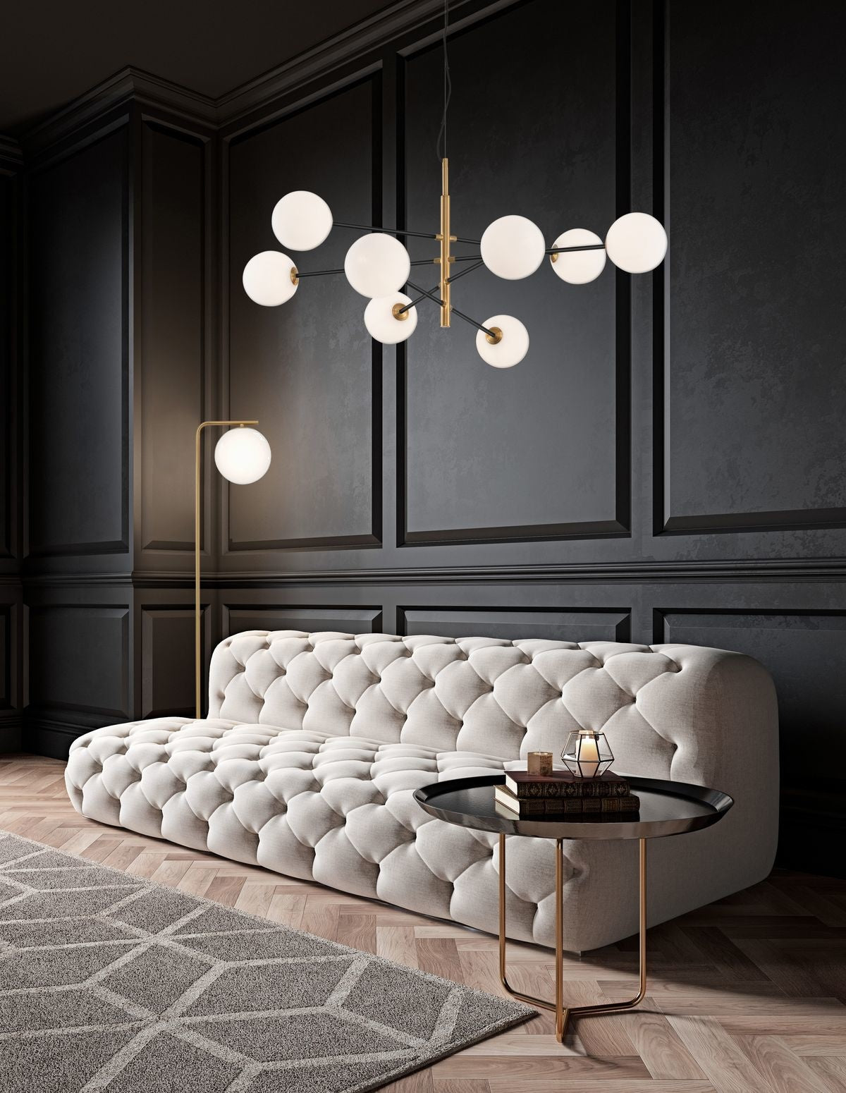 Hanglamp Vitra, goud