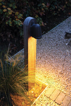 Tuinpaal Balume on Wooden Pole, geborsteld nikkel