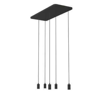 Pendant lamp MADOX 5-WAVE E27 black