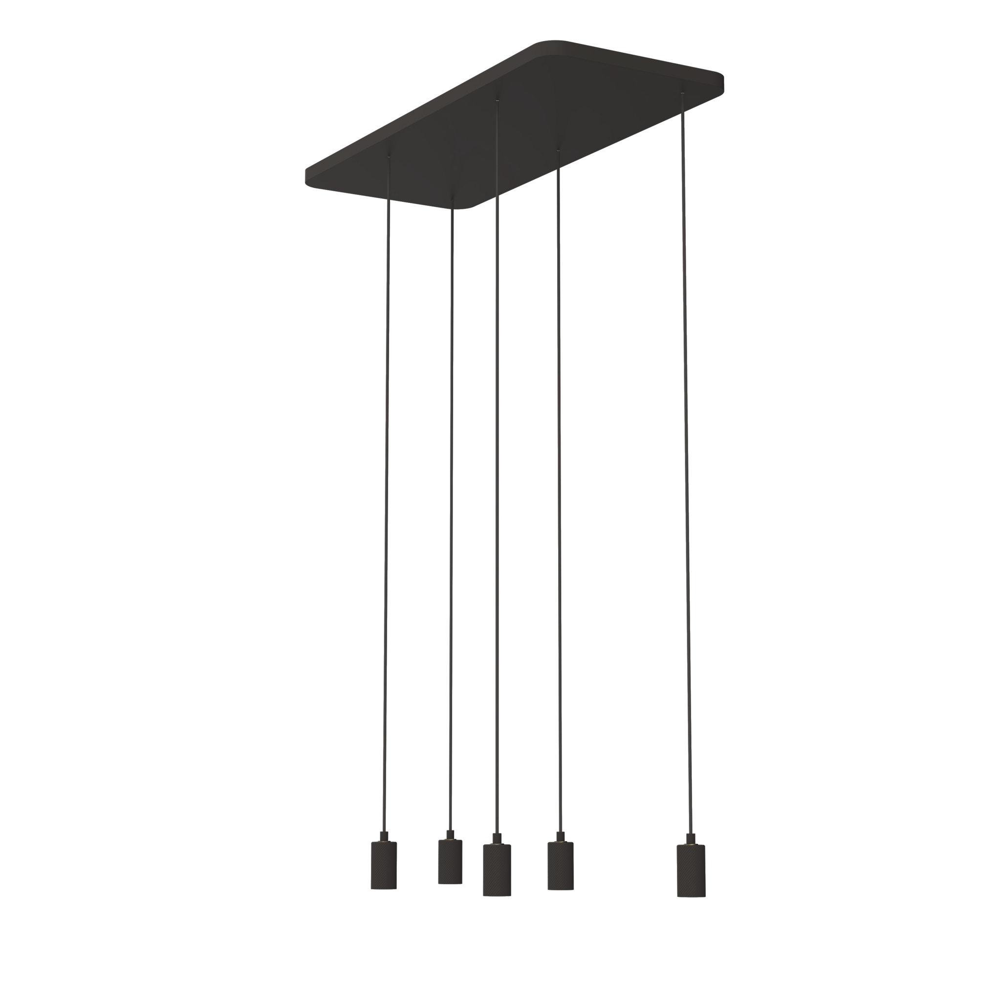 Pendant lamp MADOX 5-WAVE E27 black