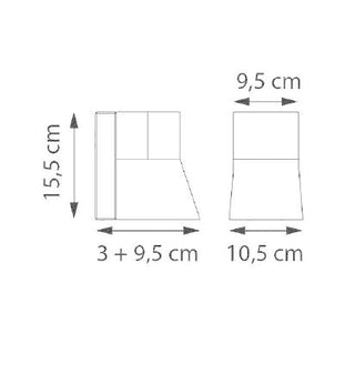 Applique d'extérieur Beacon Porcelaine, blanc
