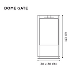 Lampadaire d'extérieur Dome Gate Light