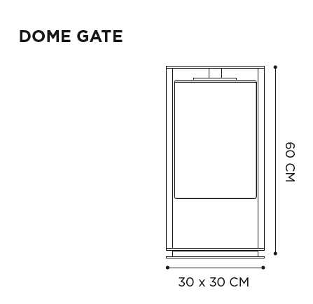 Lampadaire d'extérieur Dome Gate Light