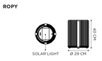 Luminaire d'extérieur sur batterie Ropy 40 Solar, vert