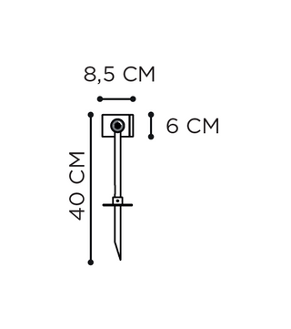 Grondspot buiten Spotty 230V GU10 40 cm