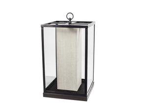 Tafellamp Sévère Lantern, geborsteld nikkel