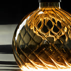 LED Floating globe 150 twisted rookgrijs E27 6W