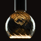 LED Floating globe 125 twisted smoke grey E27 6W