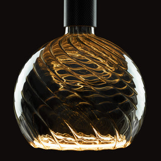 LED Floating globe 200 twisted rookgrijs E27 6W