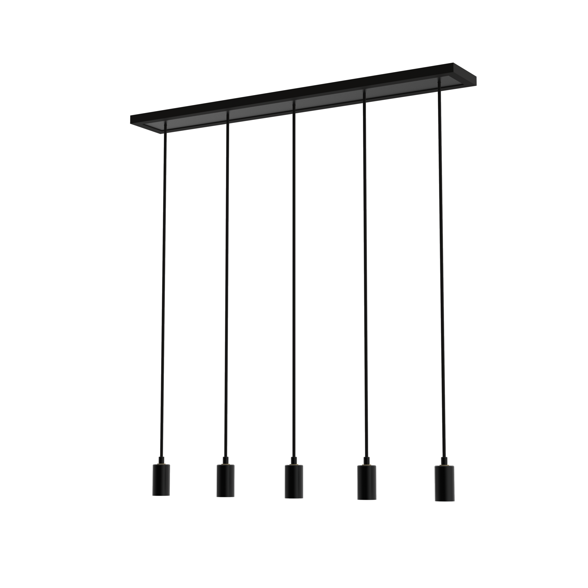 Pendant lamp MADOX 5-WAVE E27 black