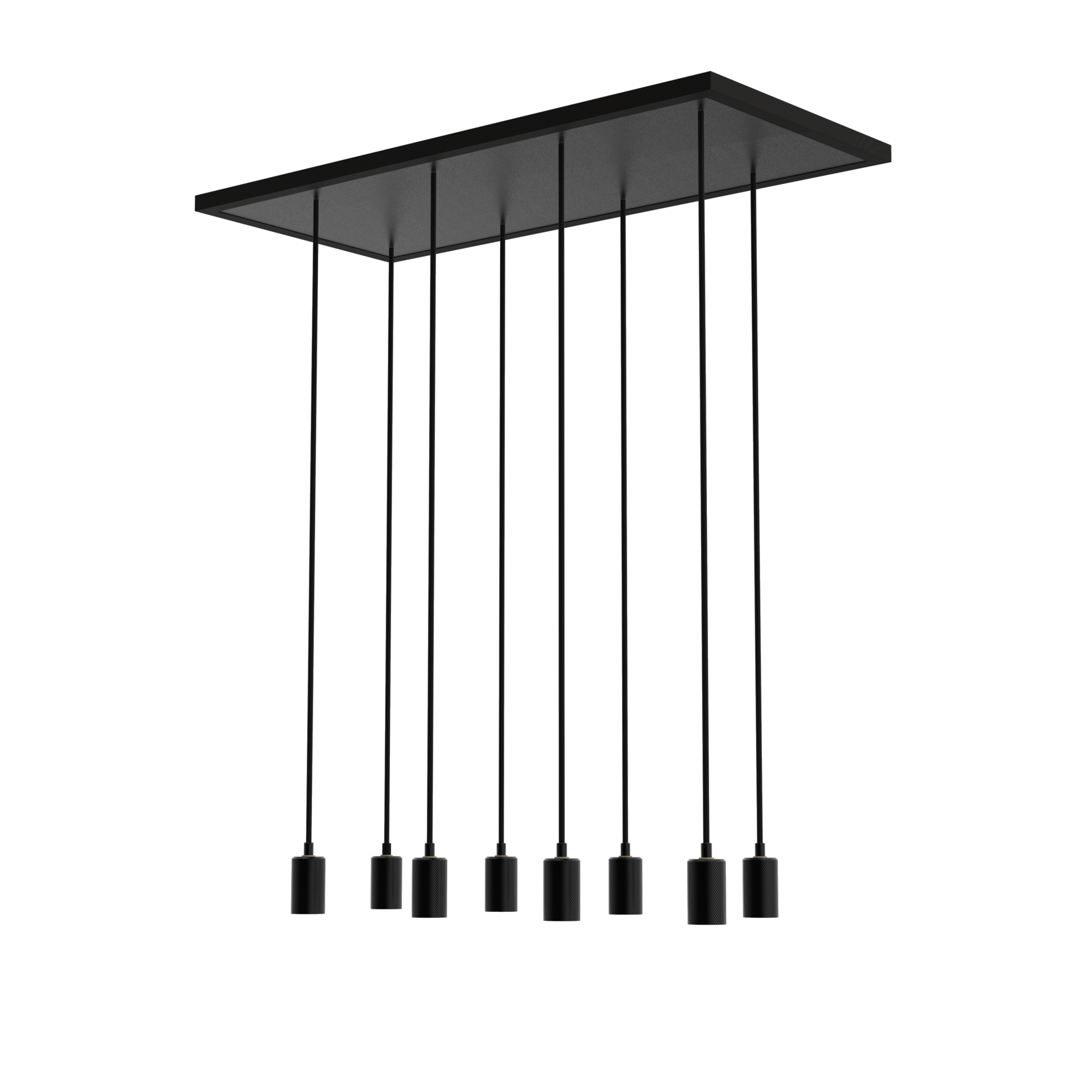 Pendant lamp MADOX 8-WAVE E27 black
