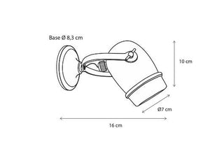Applique d'extérieur Micro Mounted Base, chrome