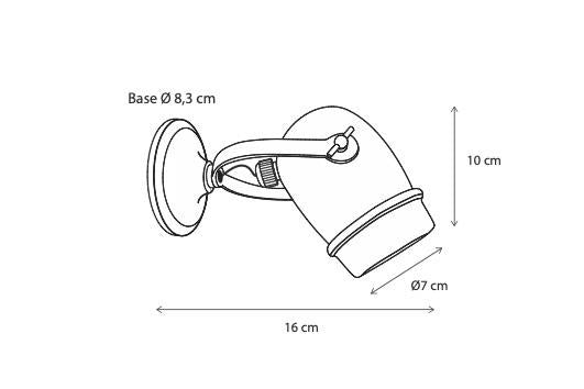 Applique d'extérieur Micro Mounted Base, chrome