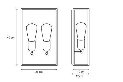Wandlamp buiten Vitrine Wall 2L Large, chroom