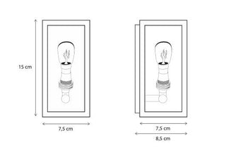 Wandlamp buiten Vitrine Petite Wall 1L, geborsteld nikkel