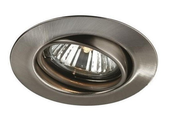 Recessed spot round adjustable GU10 satin nickel IP20