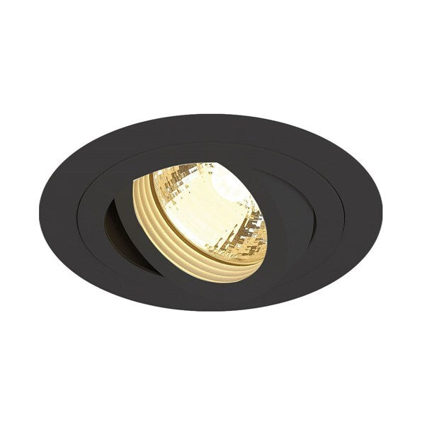 Inbouwspot rond richtbaar GU10/GU5.3 zwart IP20