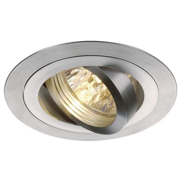 Recessed spot round adjustable GU10/GU5.3 satin nickel IP20
