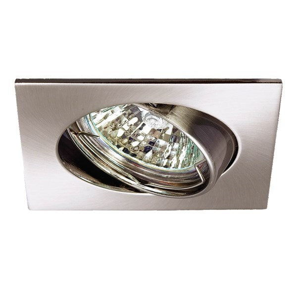 Recessed spot square adjustable GU10 satin nickel IP20