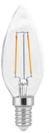 LED filament candle bulb C35 E14 4W 2700K dimmable