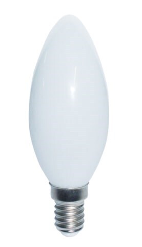 LED filament candle bulb C35 opal glass E14 4W 2700K dimmable